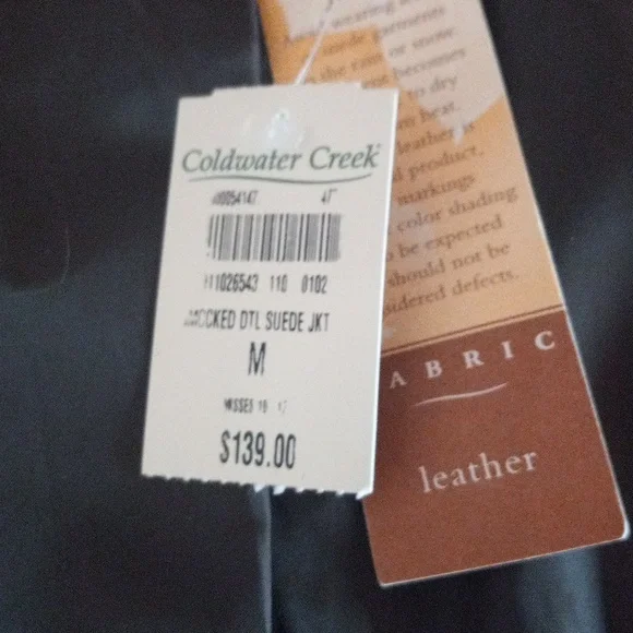 Nwt Coldwater Creek Suede Jacket in Rich Brown Womans Medium - Picture 5 of 14